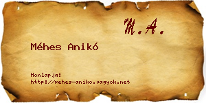 Méhes Anikó névjegykártya